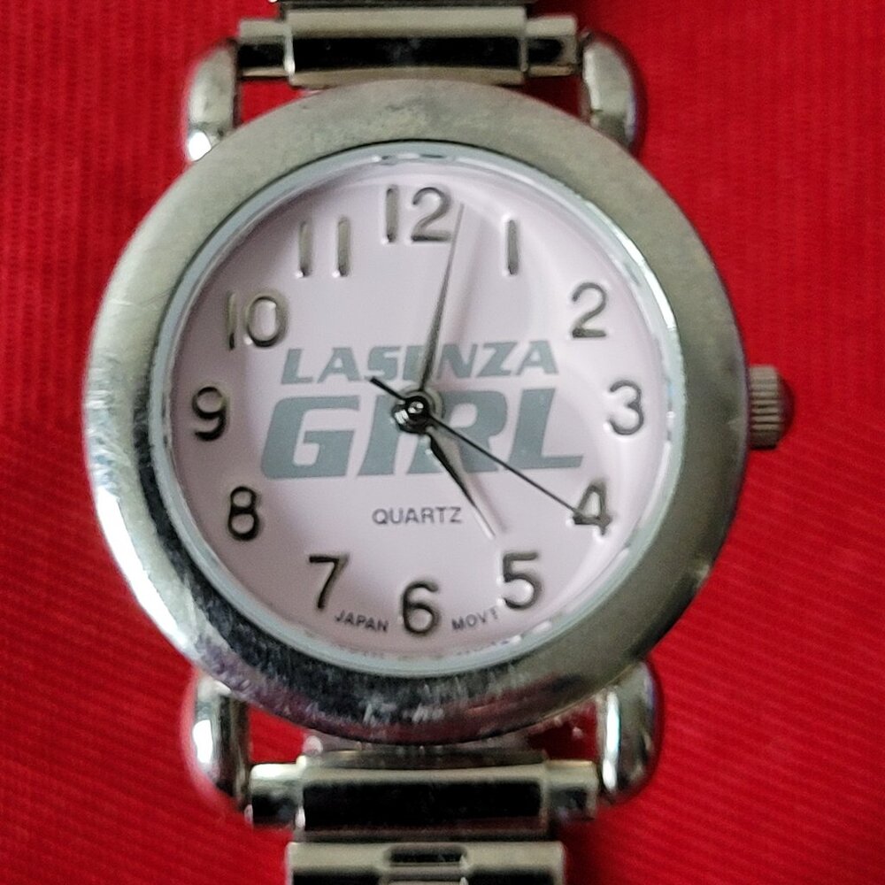 GENRLT USED, VINTAGE 1980'S, LA SENZA GIRL, STAINLESS STEEL WRIST WATCH!!!